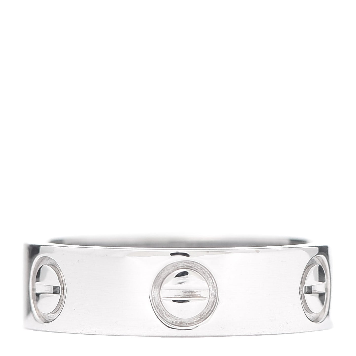 18K White Gold 5.5mm LOVE Ring 52 6
