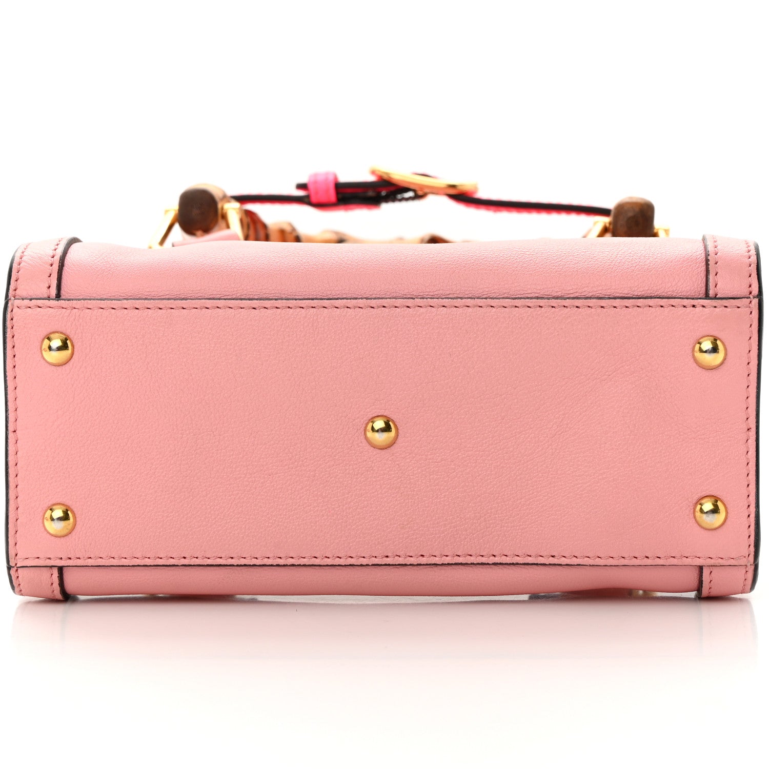 Gucci Wonka Grain Calfskin Mini Diana Tote Bag Wild Rose Fuxia Fluo 16 of 16