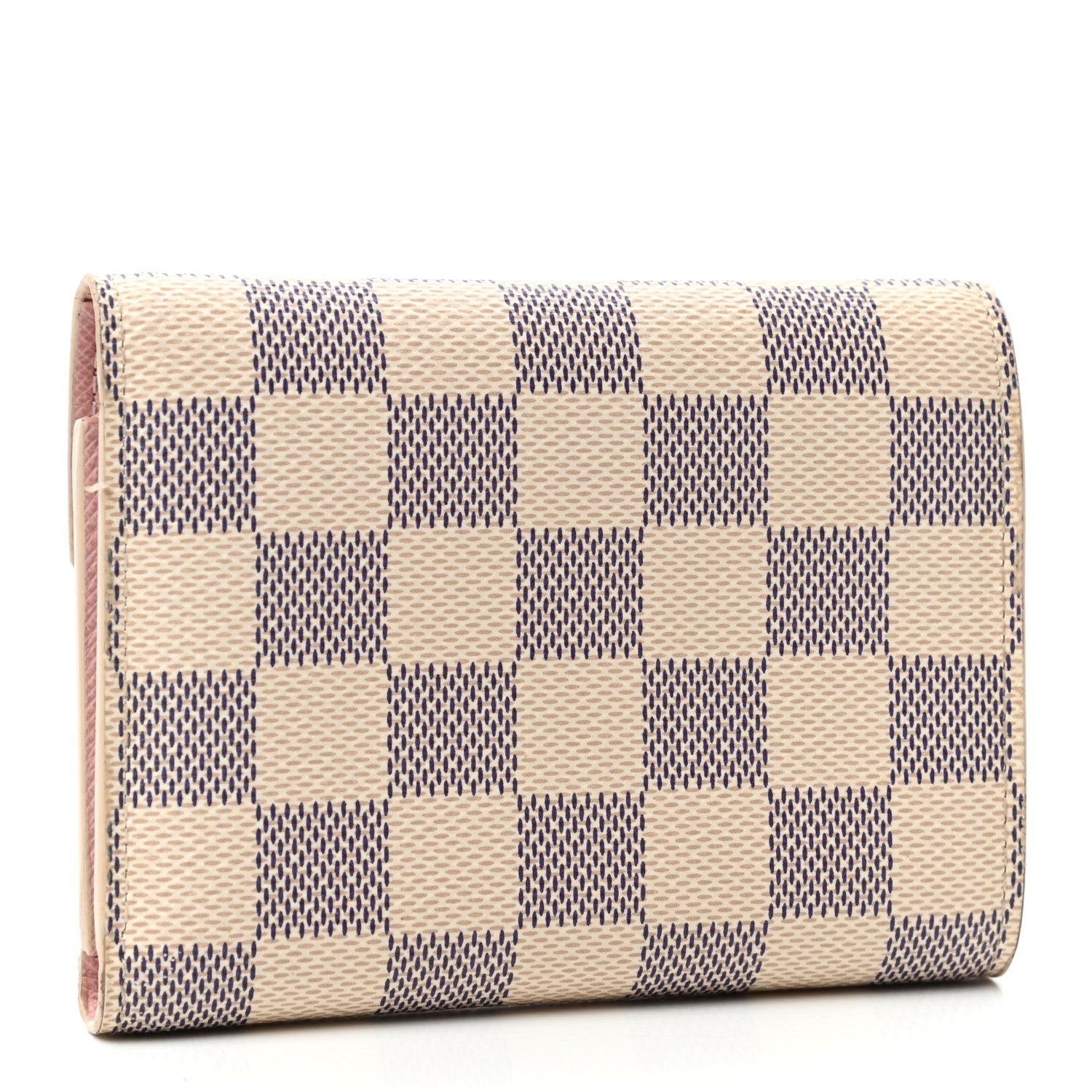 Louis Vuitton Damier Azur Victorine Wallet Rose Ballerine 3 of 7