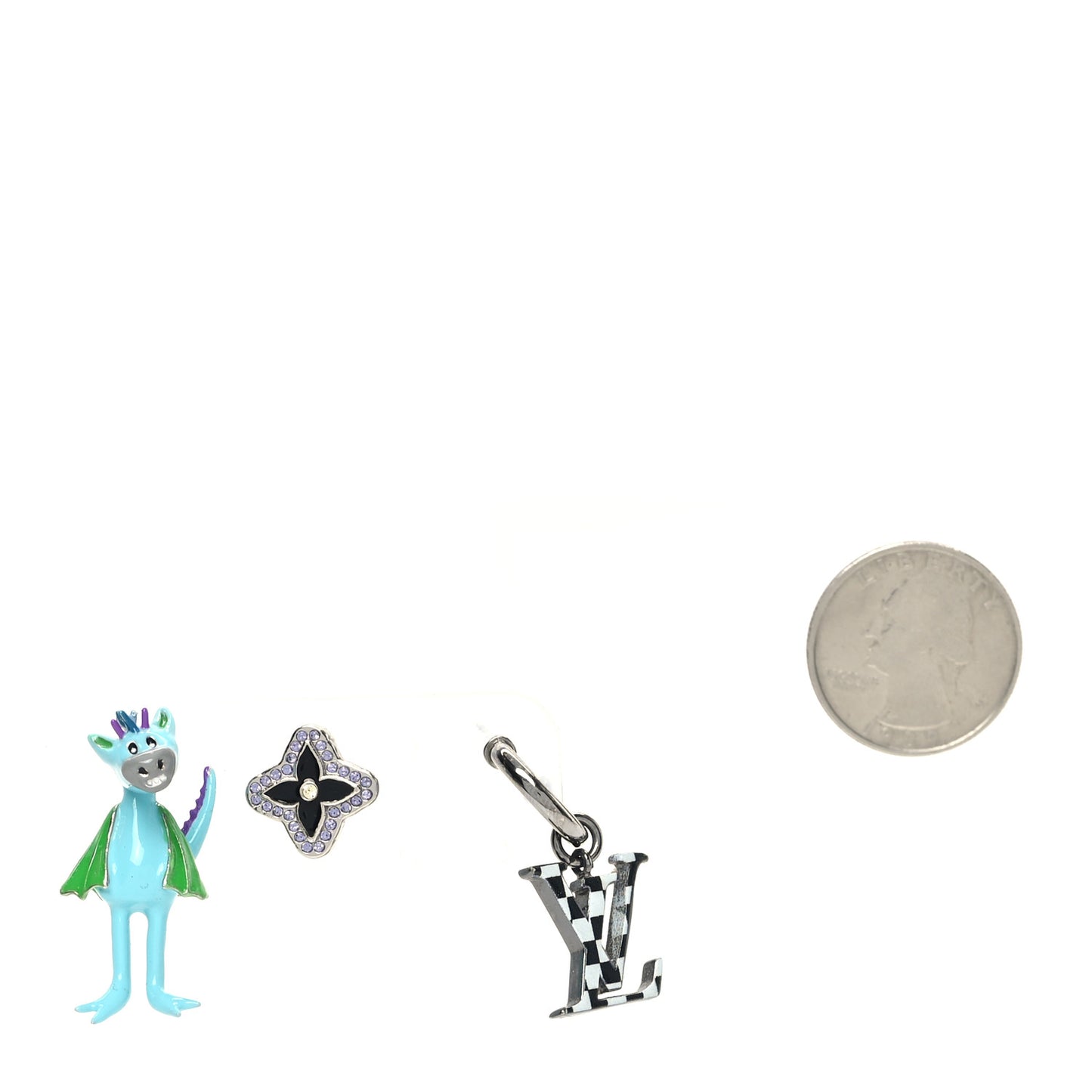 Enamel Palladium Earrings Multicolor