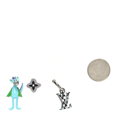 Louis Vuitton Enamel Palladium Earrings Multicolor 2 of 7