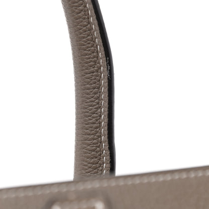Celine Drummed Calfskin Mini Luggage Bag Souris 14 of 14