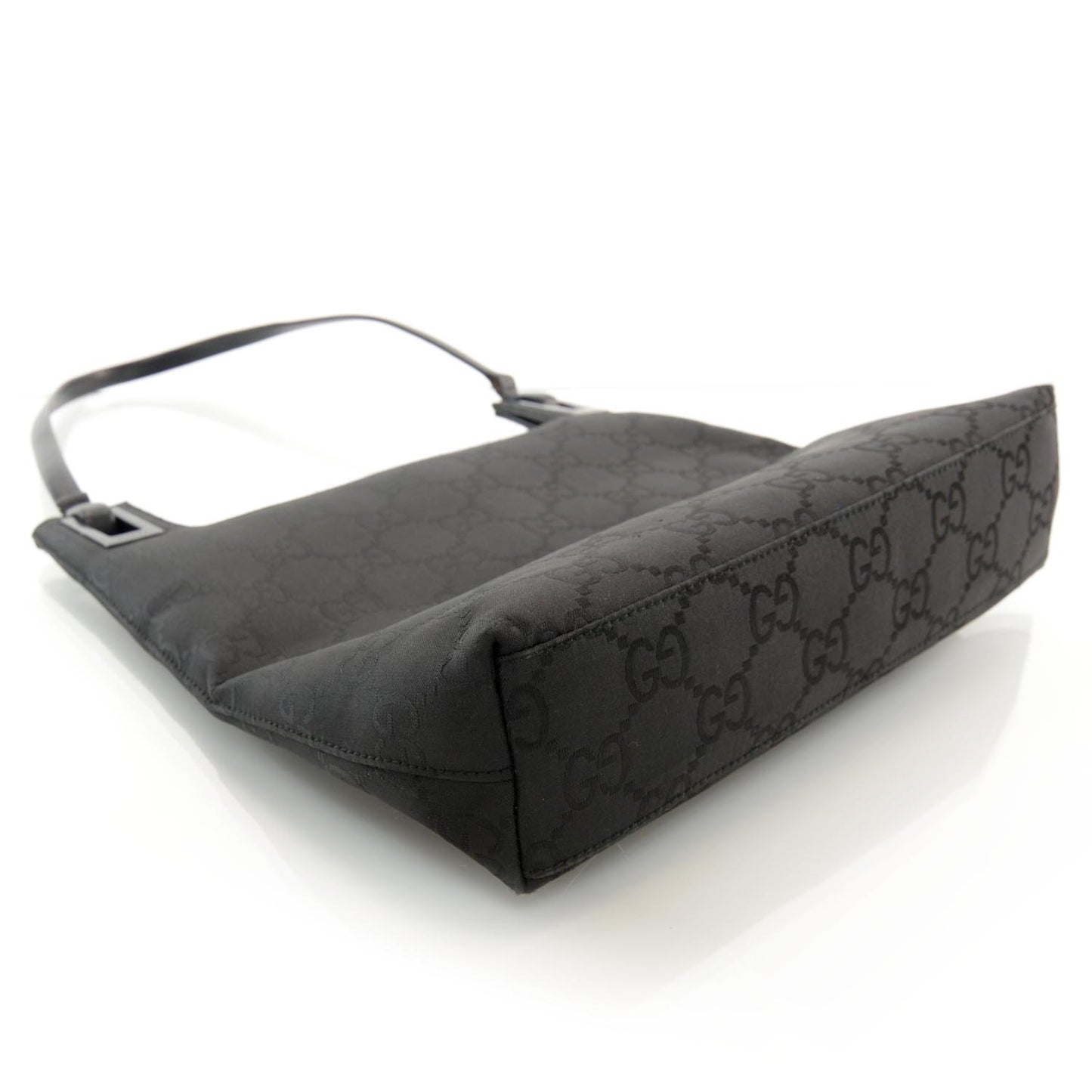 Nylon Monogram Small Shoulder Bag Black