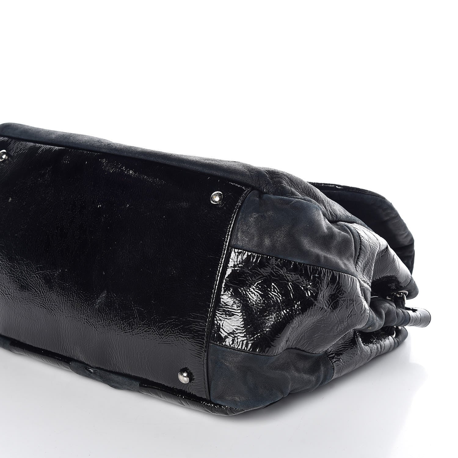 Chanel Lambskin Patent Calfskin Brooklyn Patchwork Flap Black 6 of 10