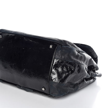 Chanel Lambskin Patent Calfskin Brooklyn Patchwork Flap Black 6 of 10