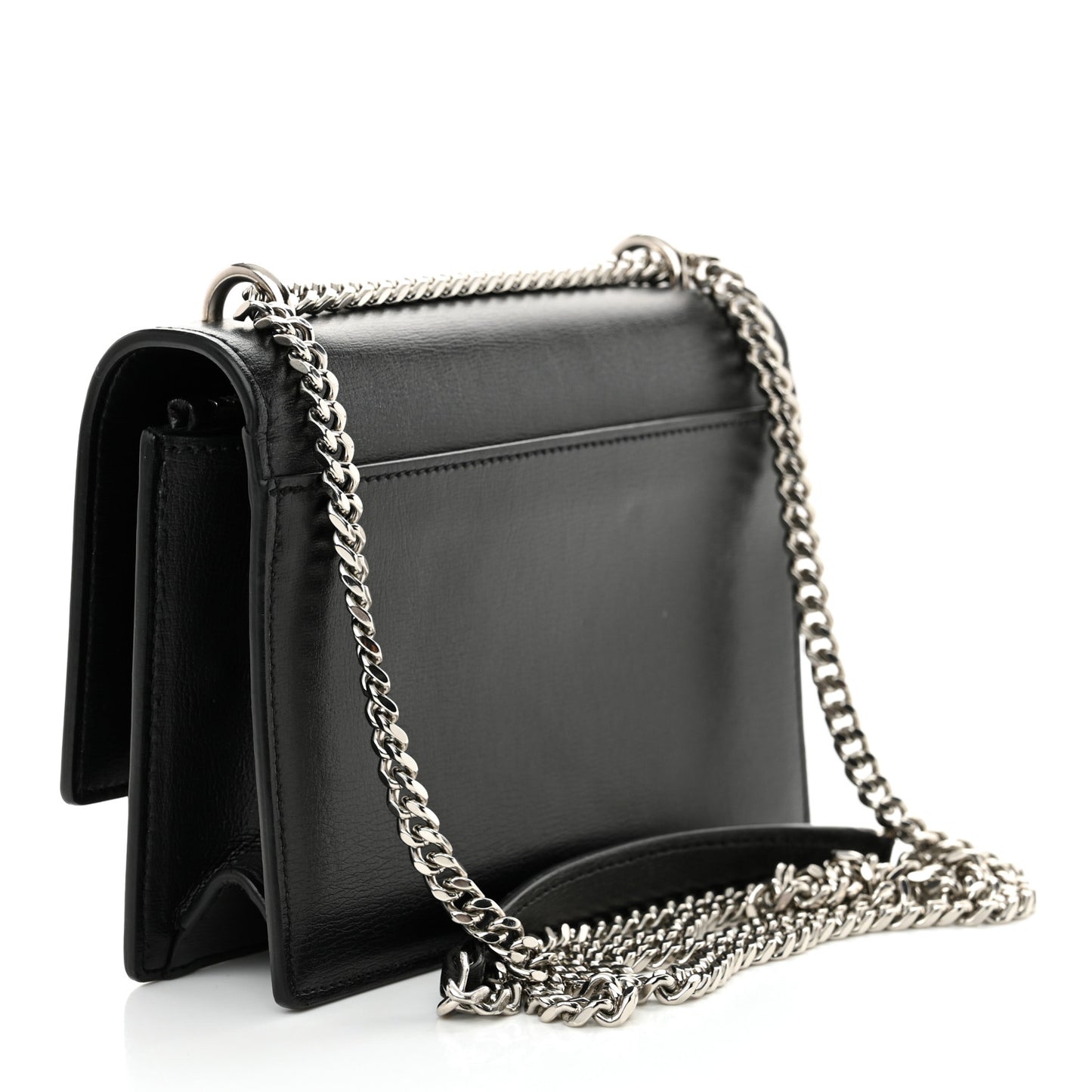Calfskin Monogram Sunset Chain Wallet Black