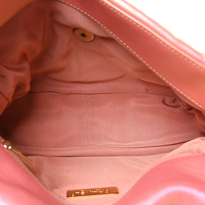 Chanel Metallic Lambskin Quilted Large Chanel 19 Flap Pink 5 of 10