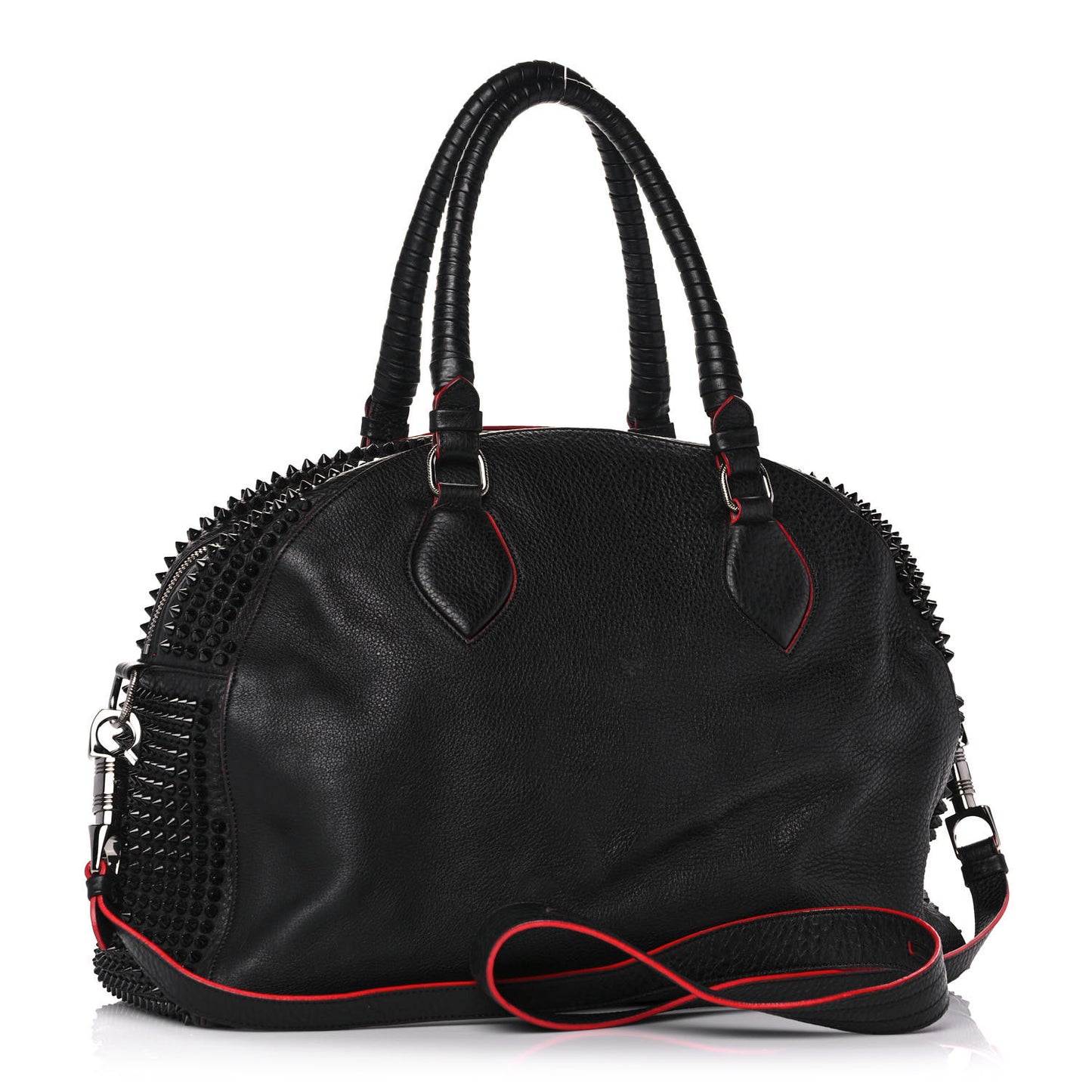 Calfskin Panettone Spiked Large Ranch Black