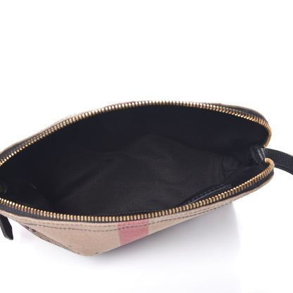Burberry Coated Canvas Check Large Doodle Pouch 5 of 8