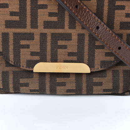 Fendi Zucca Vitello Artic Mini Messenger Bag Tobacco Castagna 10 of 10