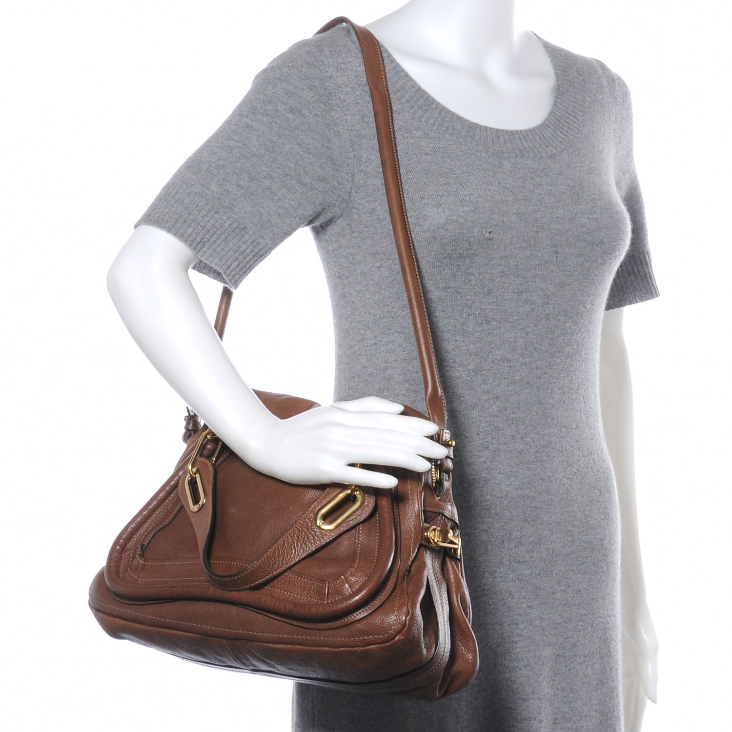 Chloe Calfskin Medium Paraty Nutmeg 2 of 7