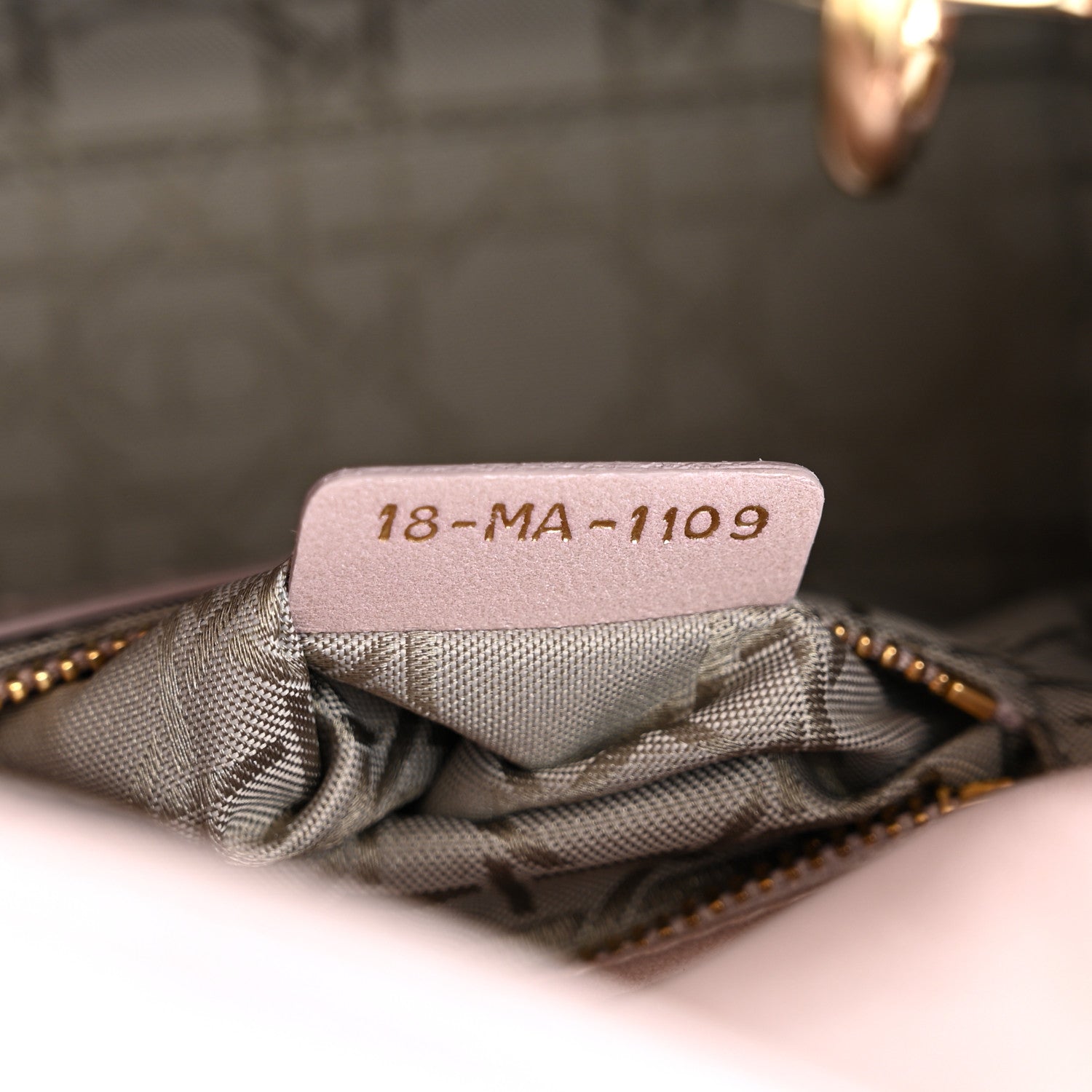 Christian Dior Metallic Lambskin Cannage Mini Lady Dior Lotus 7 of 10