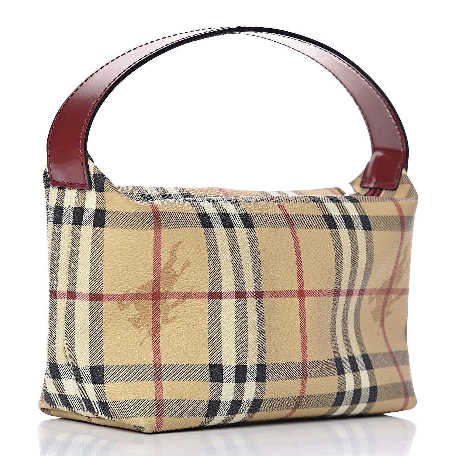 Burberry Haymarket Check Small Bag Red 3 of 10