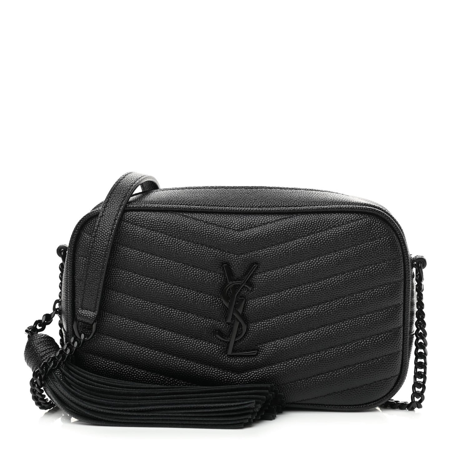 Grain De Poudre Matelasse Monochrome Monogram Mini Lou Camera Bag Black