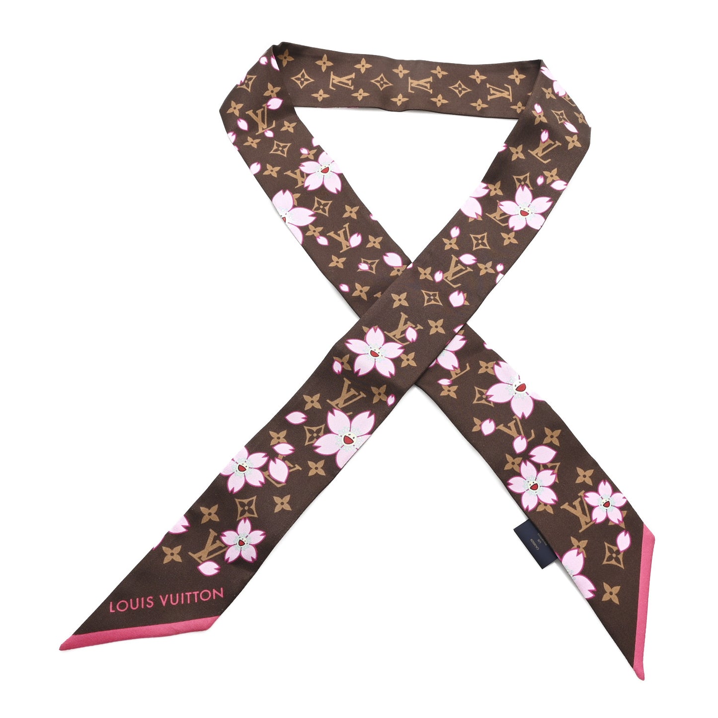 LV X TM Silk Monogram Cherry Blossom BB Bandeau Tan