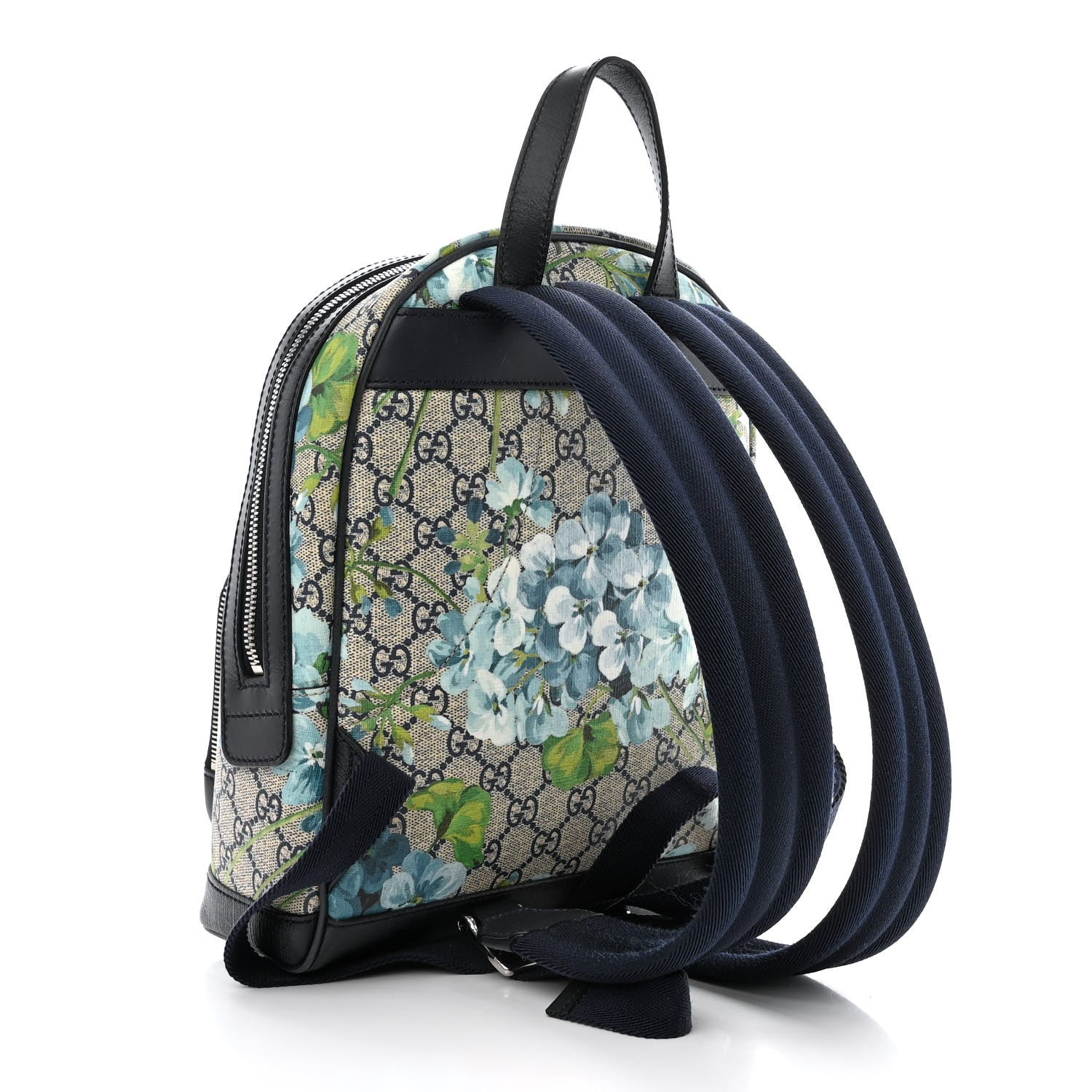 Gucci GG Supreme Monogram Blooms Small Day Backpack Blue 3 of 11