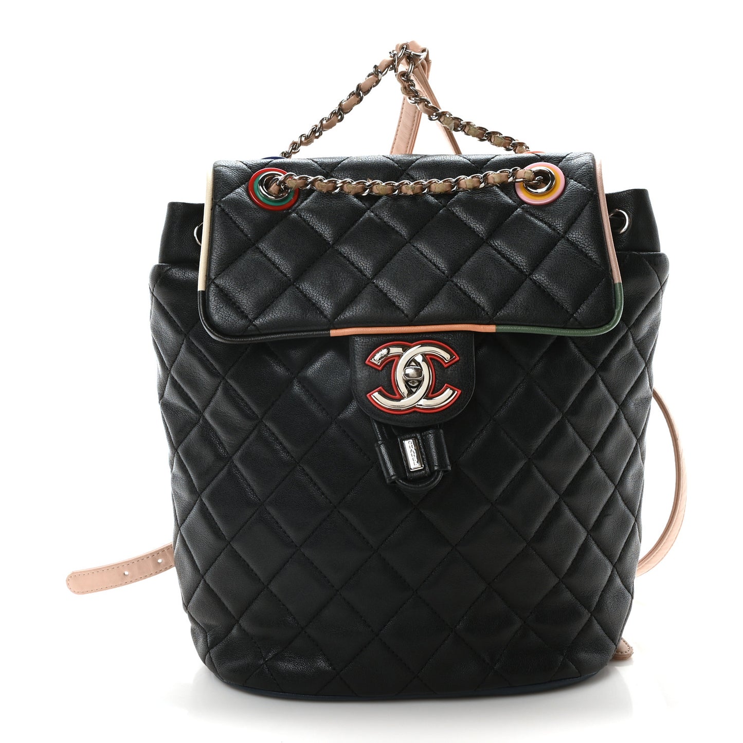 Lambskin Quilted Small Cuba Urban Spirit Backpack Black
