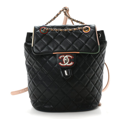 Chanel Lambskin Quilted Small Cuba Urban Spirit Backpack Black 1 of 10