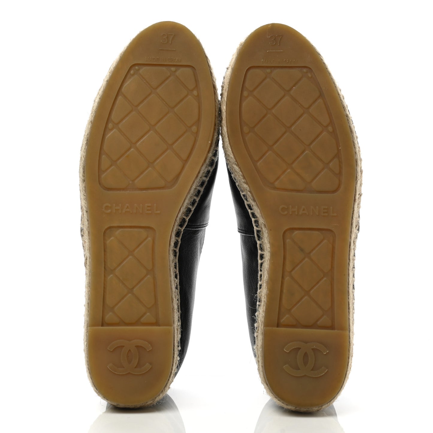 Lambskin CC Espadrilles 37 Black