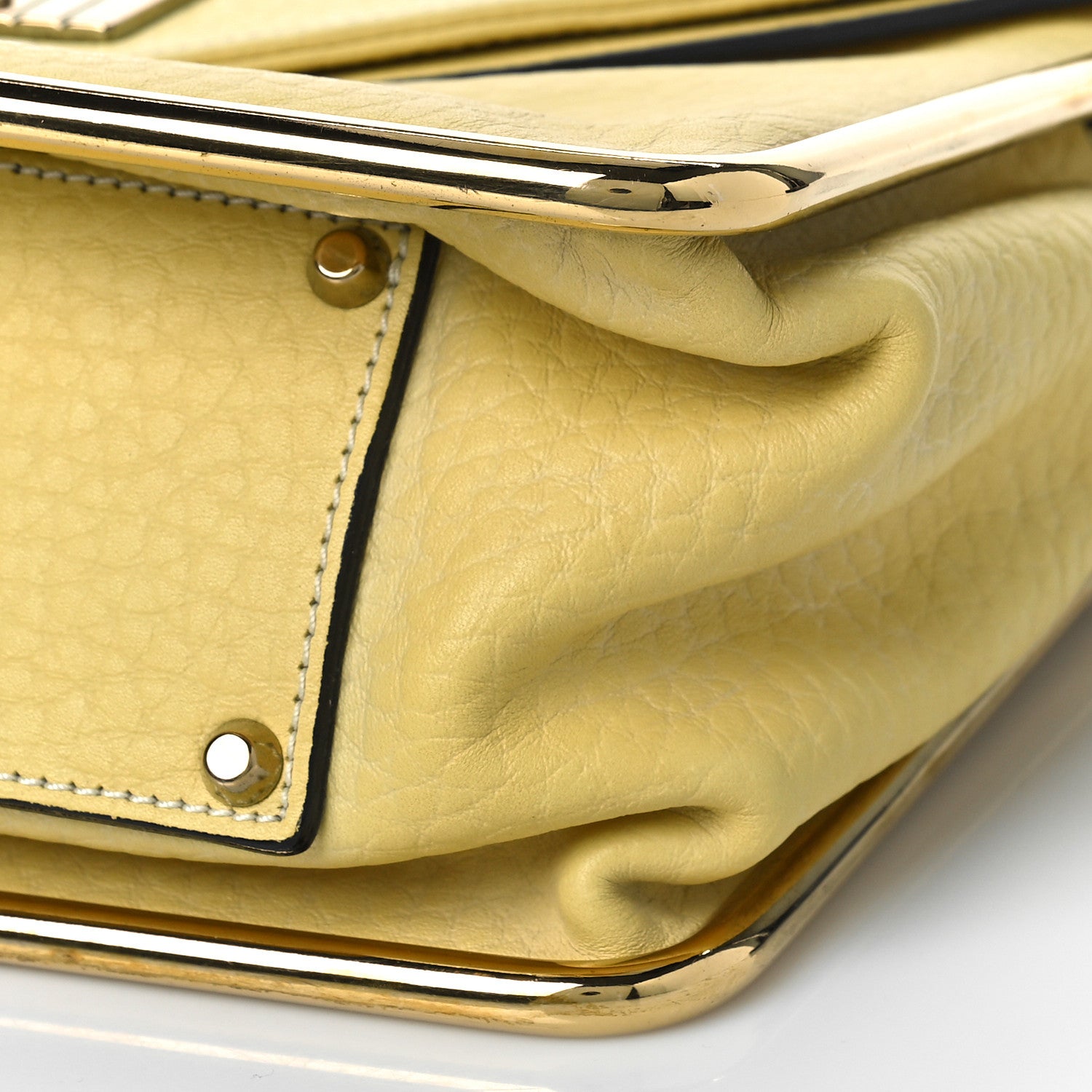 Chloe Grained Calfskin Medium Sally Flap Bag Yellow 10 of 13