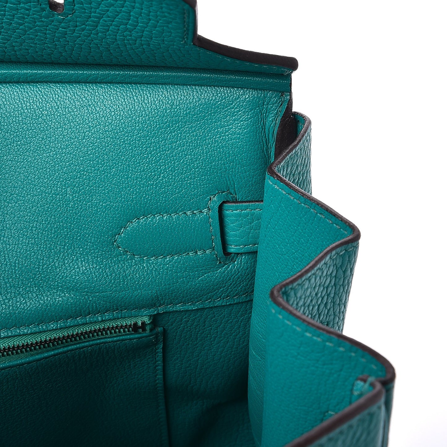 Taurillon Clemence Birkin 35 Bleu Paon