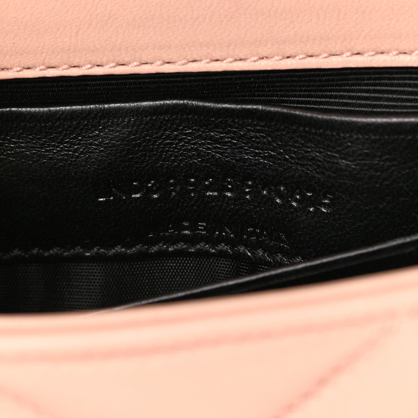 Calfskin Matelasse Chevron Monogram Classic Baby Chain Bag Pale Pink