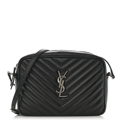 Saint Laurent Calfskin Matelasse Monogram Lou Camera Bag Black 1 of 17
