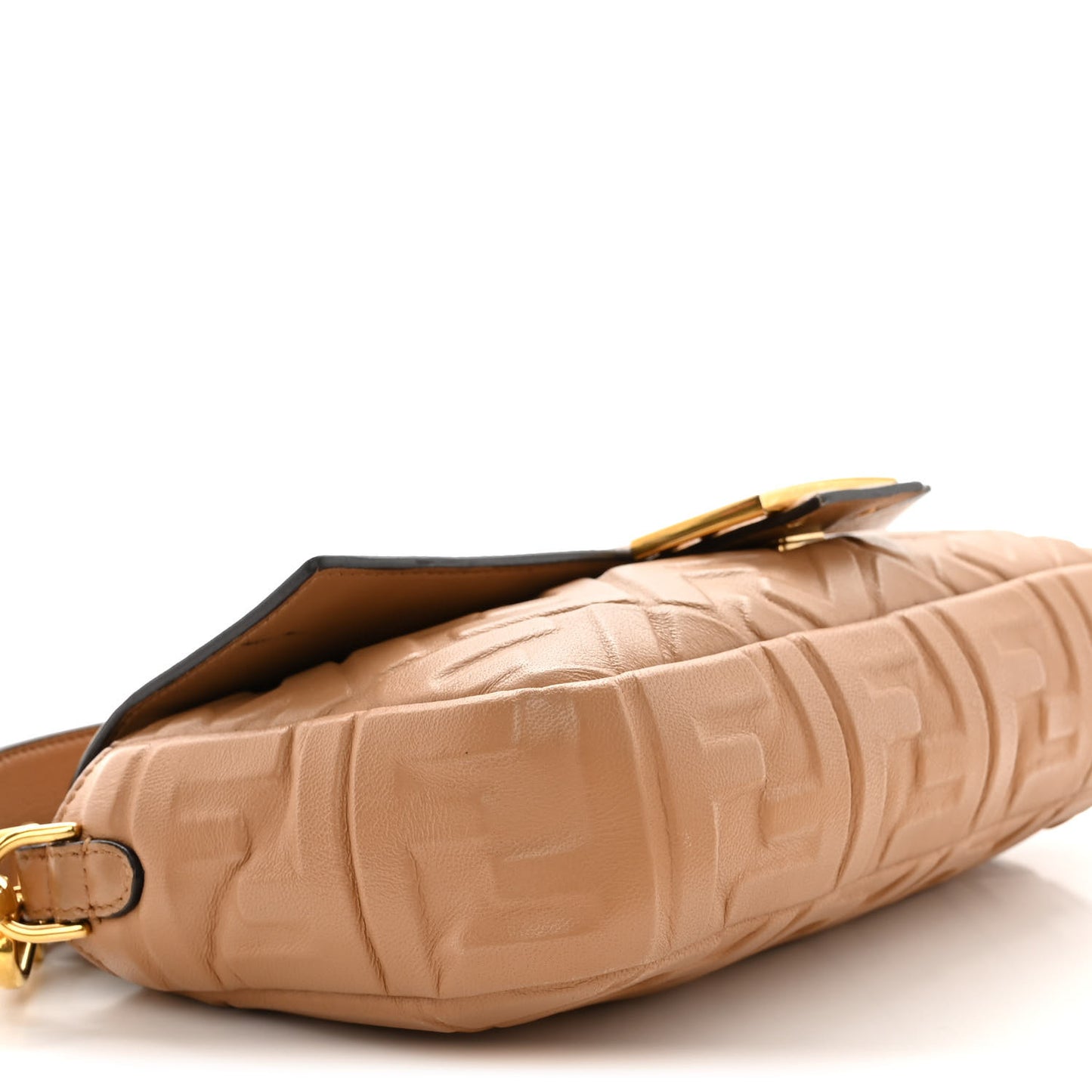 Nappa FF 1974 Embossed Baguette Miele Scuro