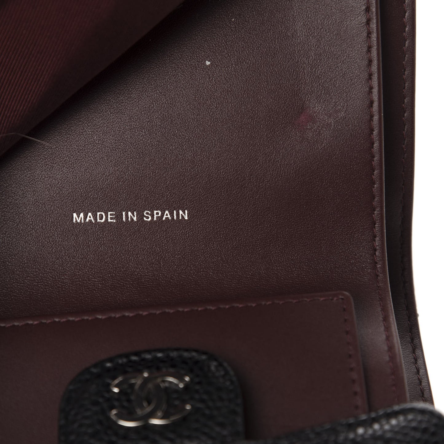 Caviar Quilted Compact Flap Wallet Black