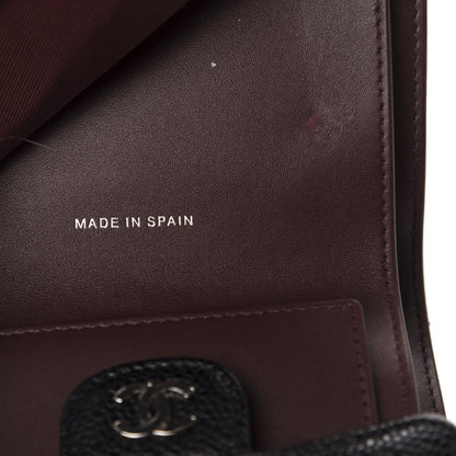 Chanel Caviar Quilted Compact Flap Wallet Black 7 of 8