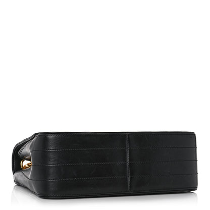 Saint Laurent Lambskin Matelasse Monogram Large Vicky Chain Bag Black 4 of 14