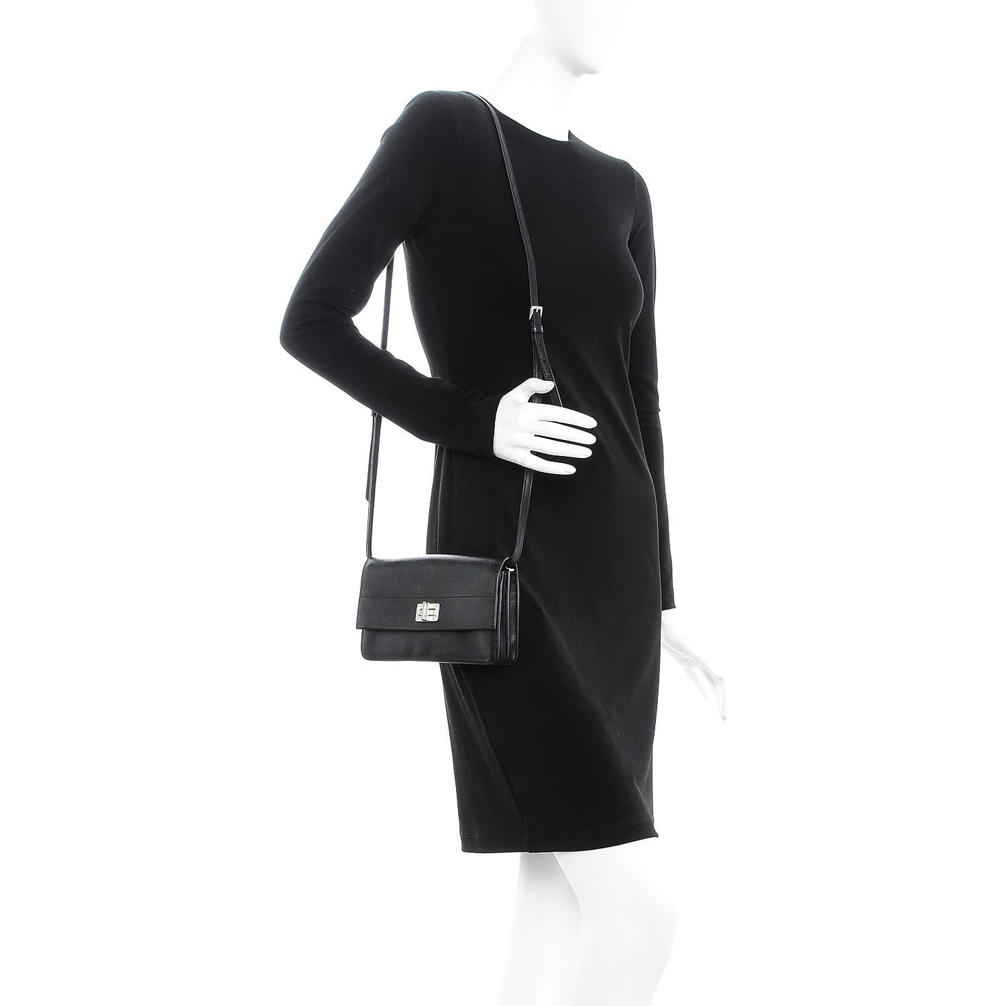 Saffiano Lux Flap Crossbody Nero Black