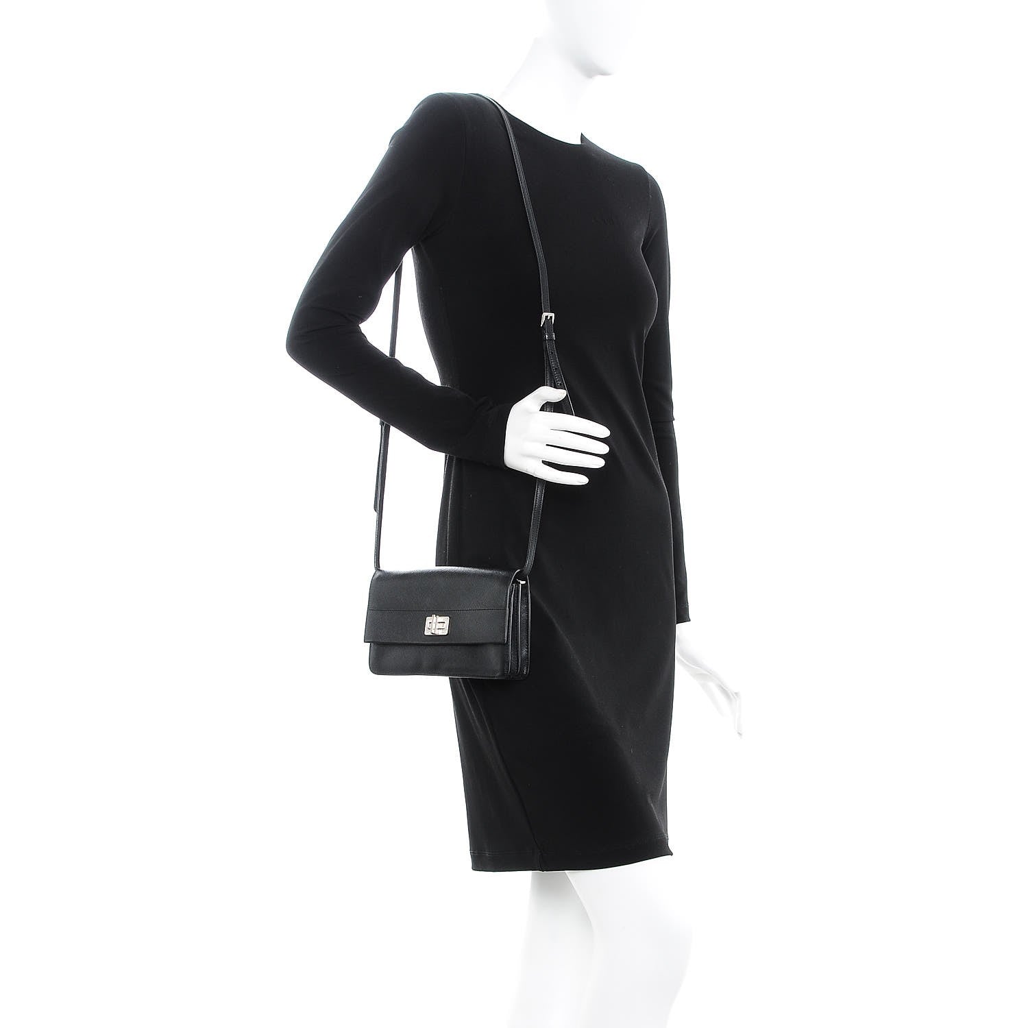 Prada Saffiano Lux Flap Crossbody Nero Black 2 of 8