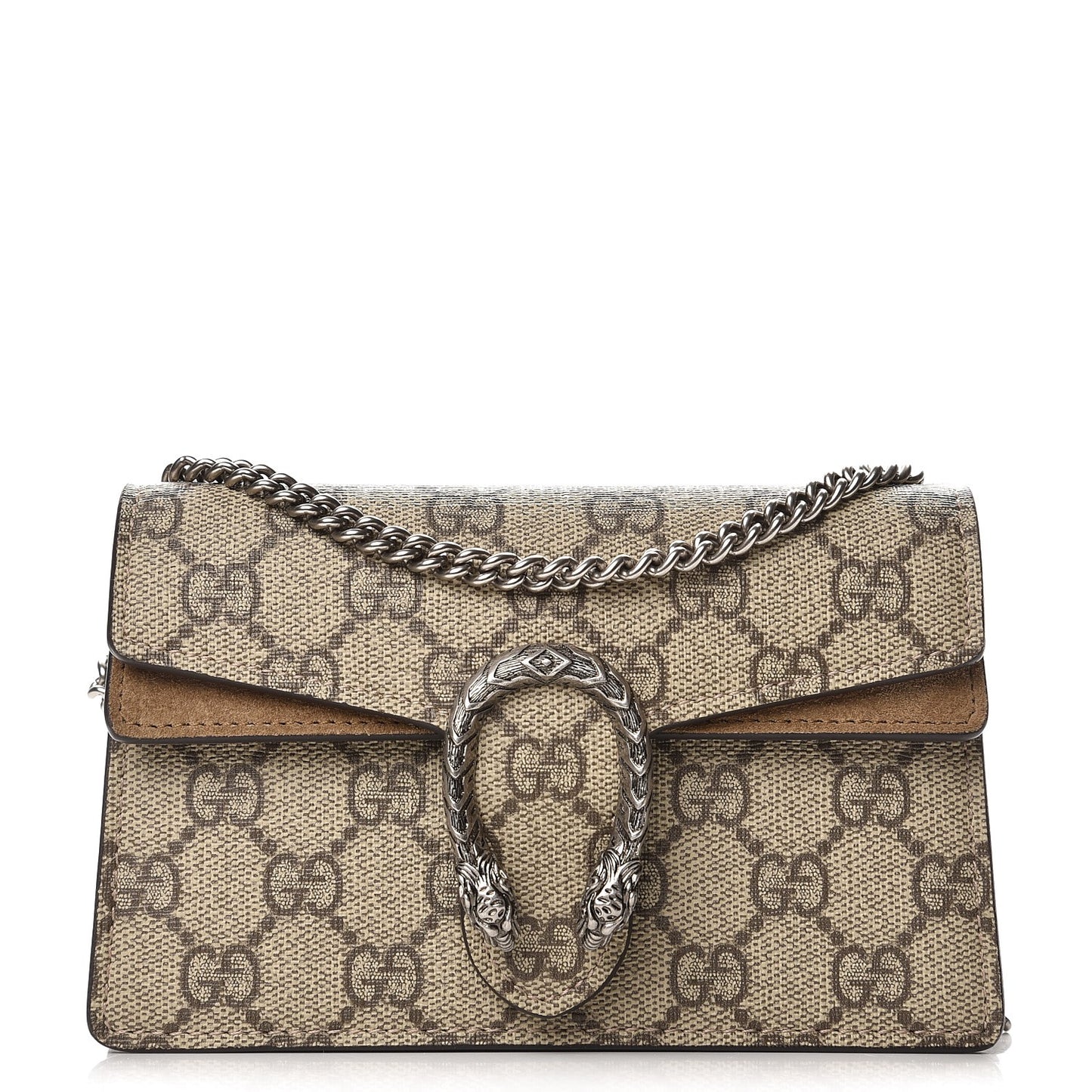GG Supreme Monogram Super Mini Dionysus Shoulder Bag Taupe