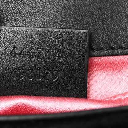 Gucci Velvet Matelasse Mini GG Marmont Shoulder Bag Black 7 of 10