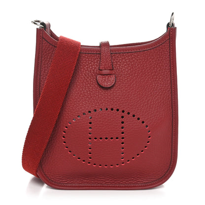 Hermes Taurillon Clemence Amazone Evelyne TPM Rouge H 1 of 11