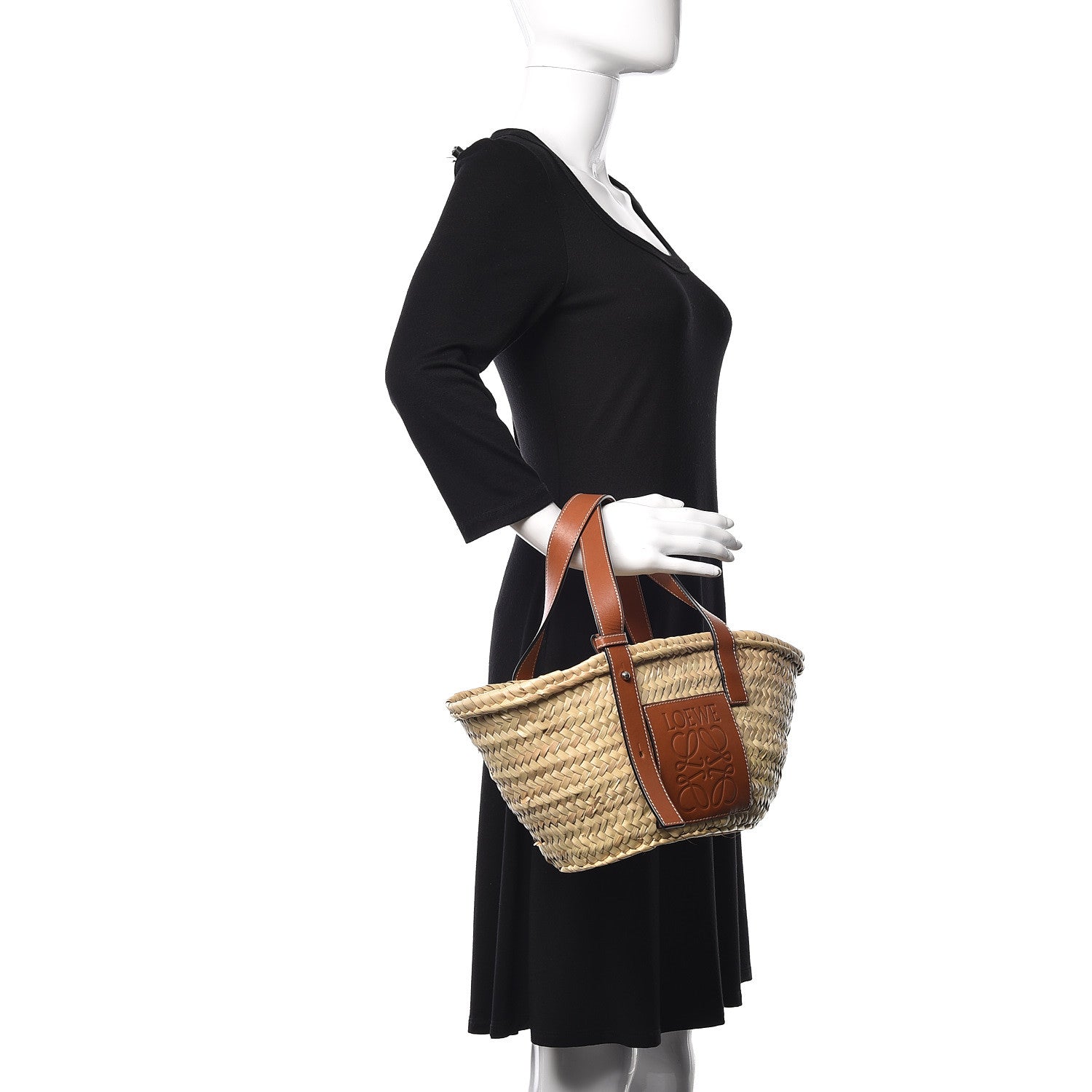 Loewe Raffia Small Basket Tote Bag Natural Tan 2 of 10