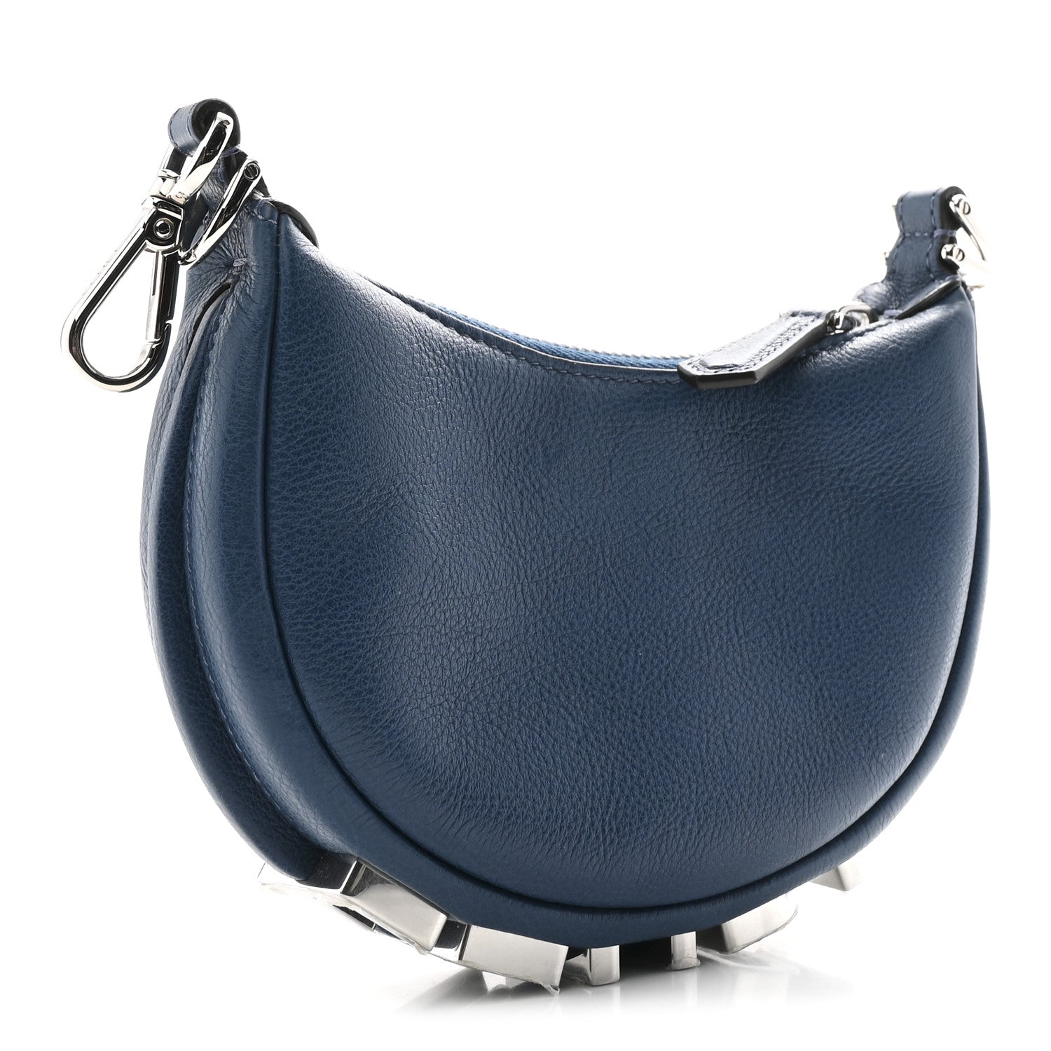 Fendi Vitello Grace New Matte Nano Fendigraphy Hobo Charm Mirto 4 of 8