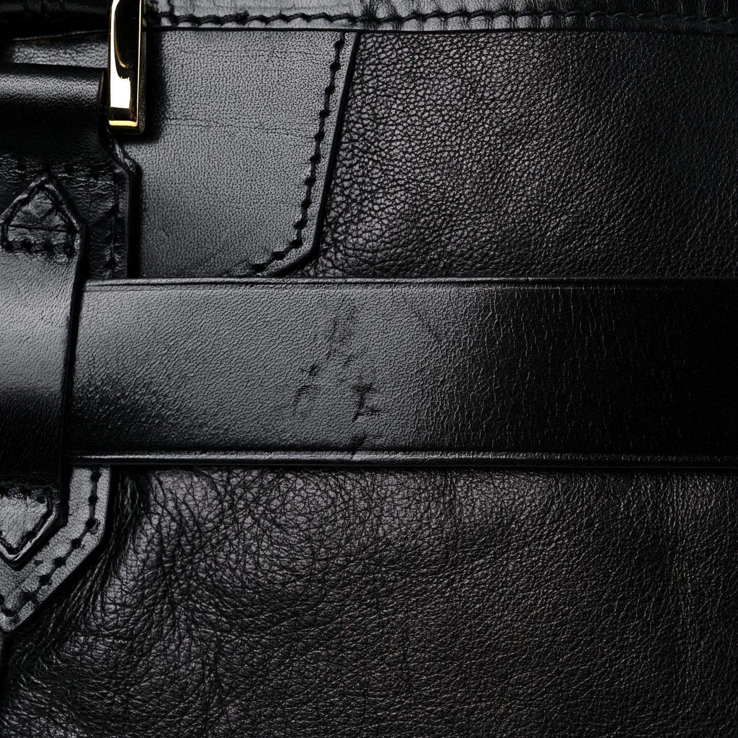 Lambskin Bridle Calfskin Medium Landscape Lynher Tote Black