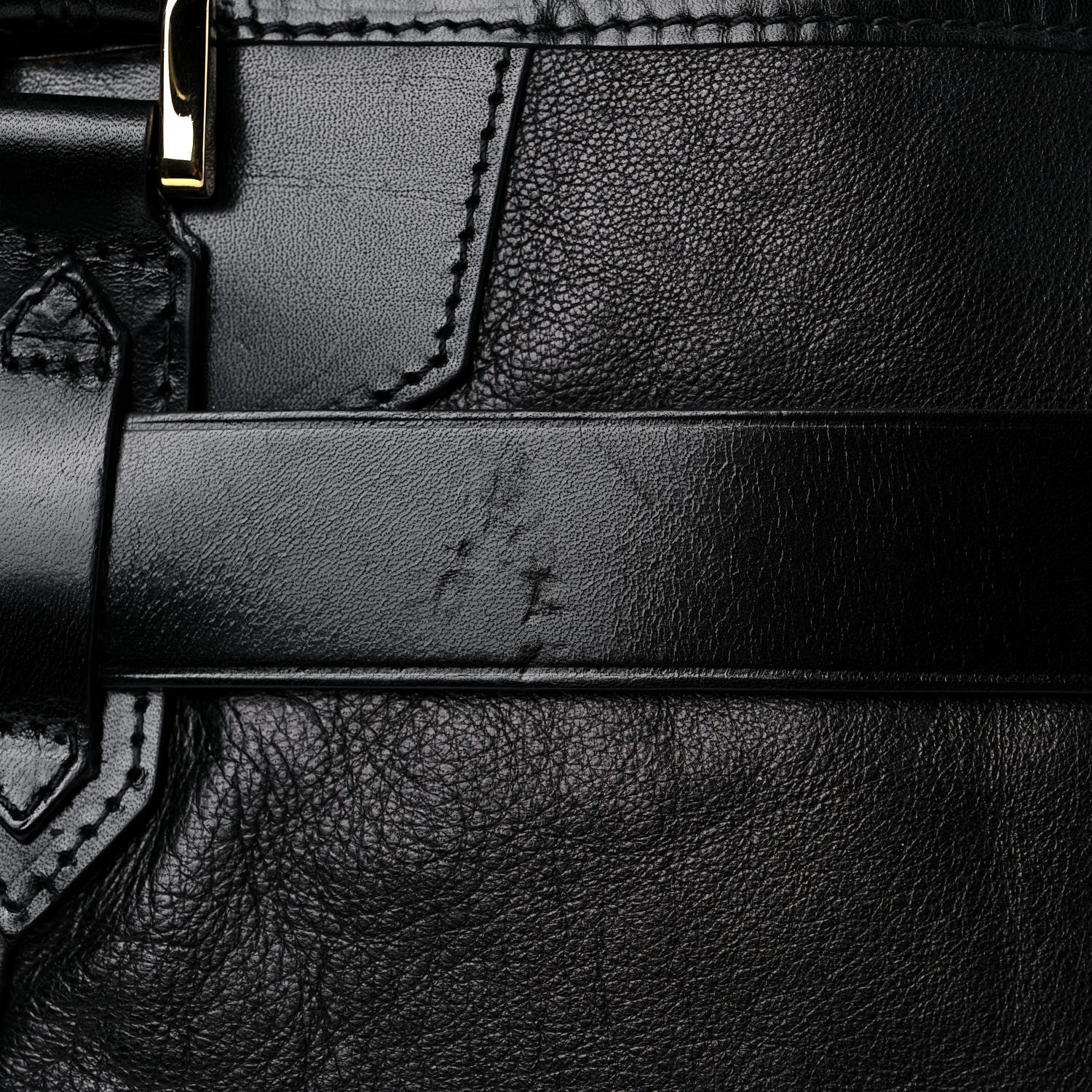 Burberry Lambskin Bridle Calfskin Medium Landscape Lynher Tote Black 17 of 18