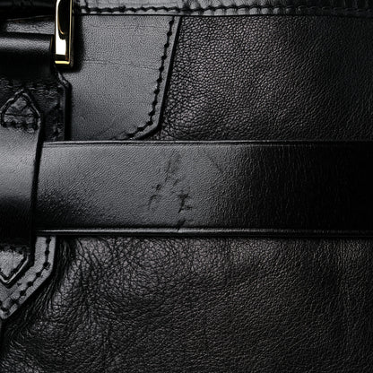 Burberry Lambskin Bridle Calfskin Medium Landscape Lynher Tote Black 17 of 18