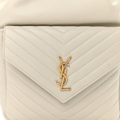 Saint Laurent Lambskin Matelasse Monogram Joe Backpack Cream 8 of 10