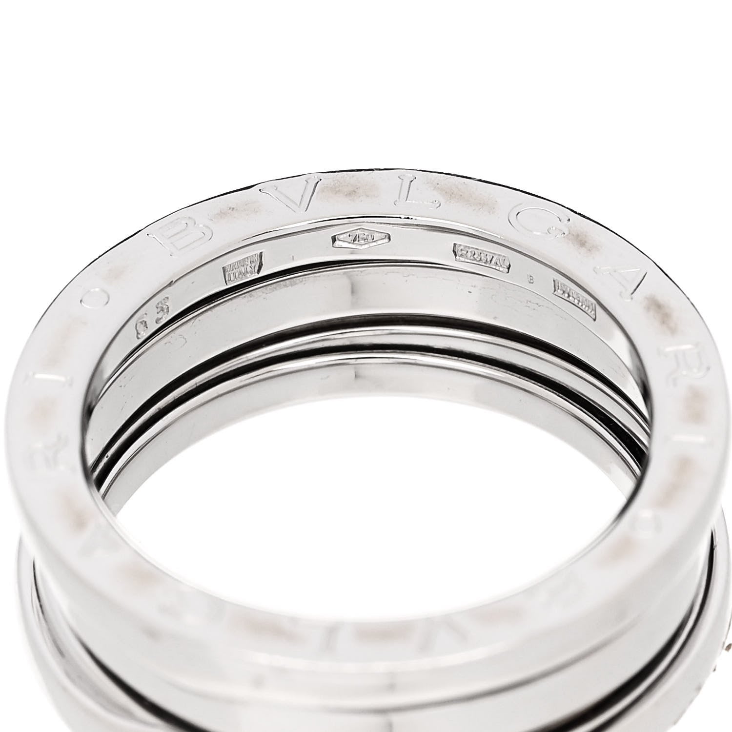 Bulgari 18K White Gold B.Zero1 Two-Band Ring 53 6.5 4 of 5
