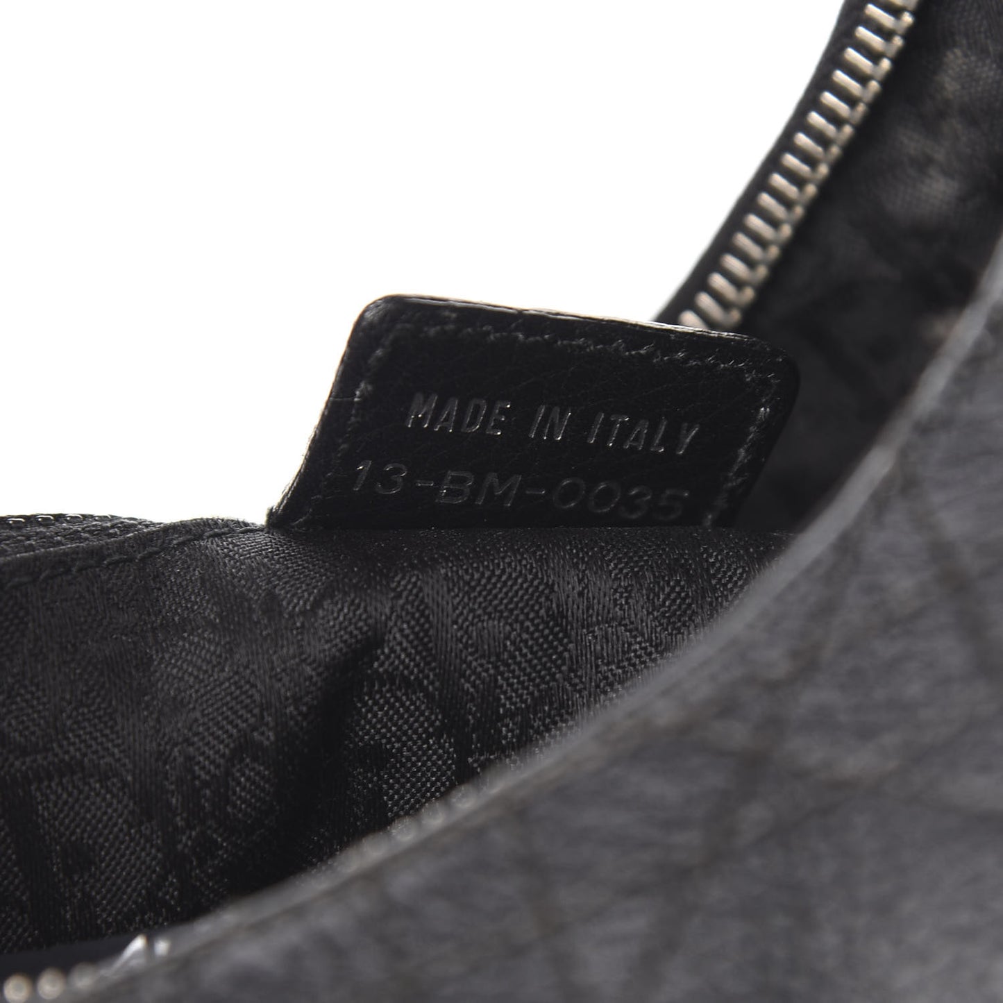 Grained Calfskin Cannage Hobo Black