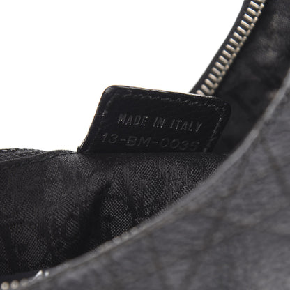 Christian Dior Grained Calfskin Cannage Hobo Black 10 of 14