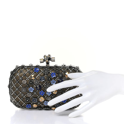 Bottega Veneta Karung Metal Embellished Knot Clutch Antique Brass 3 of 7