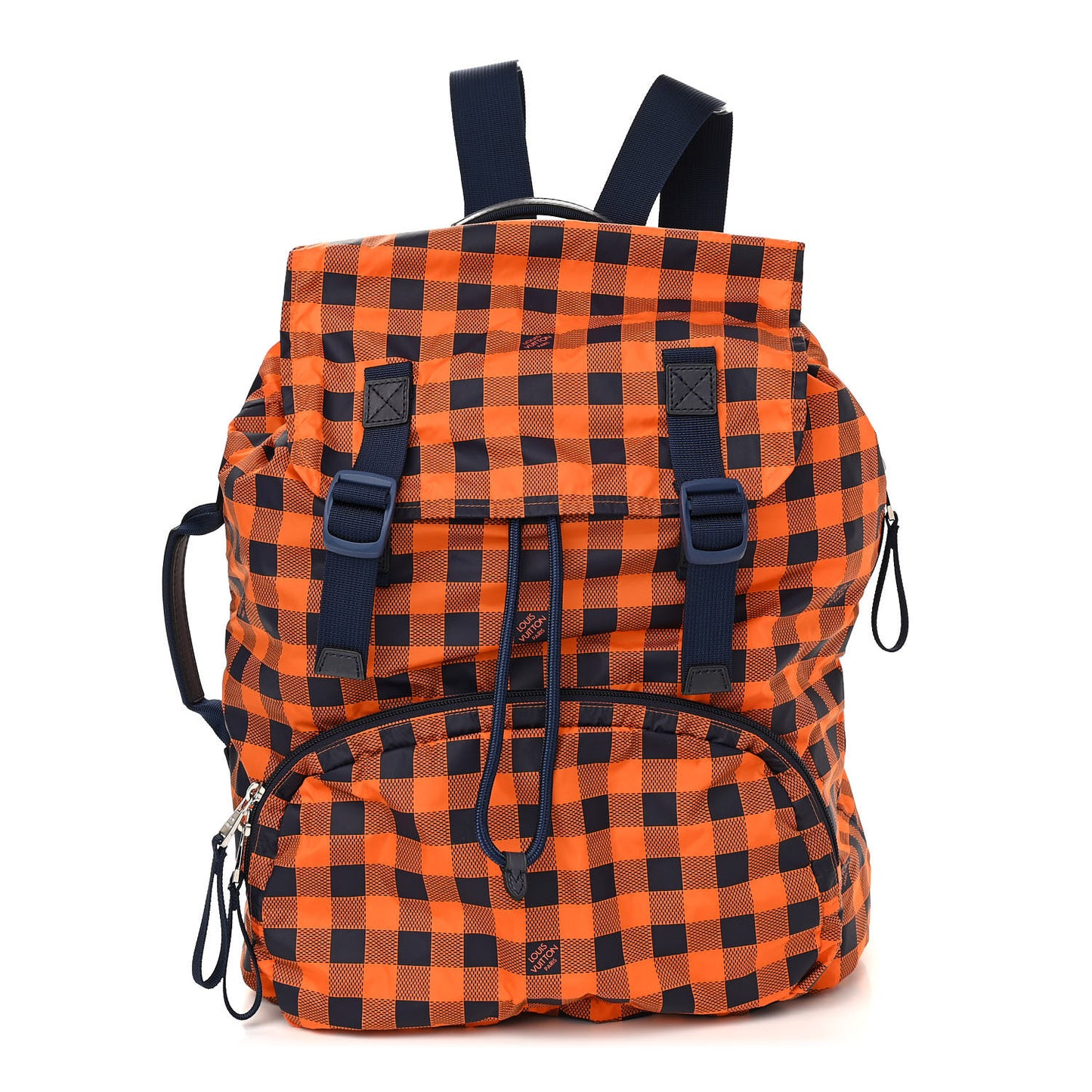 Nylon Damier Masai Adventure Practical Backpack Orange