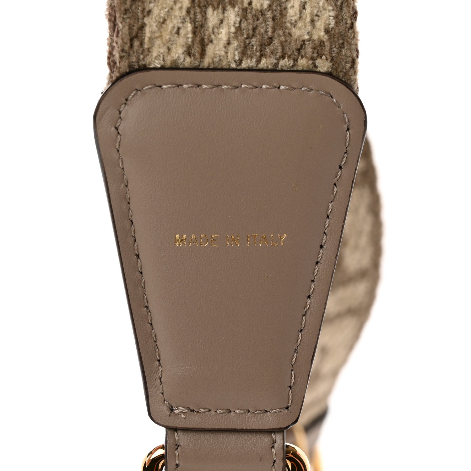 Fendi Chenille Vitello King FF Adjustable Strap You Tortora Nuvola 5 of 7