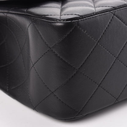 Chanel Lambskin Quilted Jumbo Double Flap Black 9 of 14