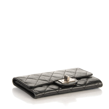 Chanel Aged Calfskin Quilted Small Reissue Flap Wallet Black 4 of 8